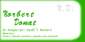 norbert donat business card